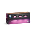 Slim S süllyesztett lámpa, fekete 3 db-os