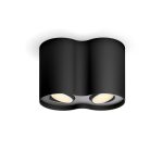 Pillar dupla spotlámpa, fekete
