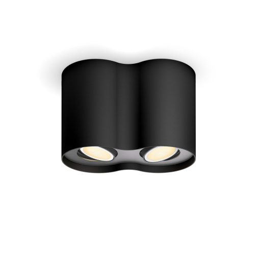 Pillar dupla spotlámpa, fekete