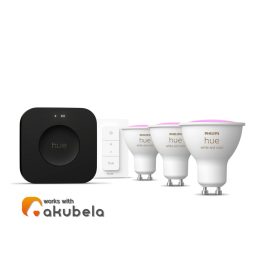   Hue WCA GU10 3 db +Hue Bridge Pro + Fényerőszabályzó kapcsoló