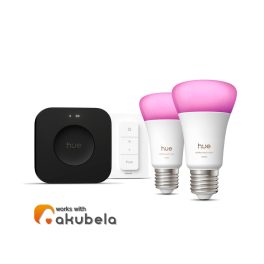   Hue WCA A60 E27 2 db +Hue Bridge Pro + Fényerőszabályzó kapcsoló