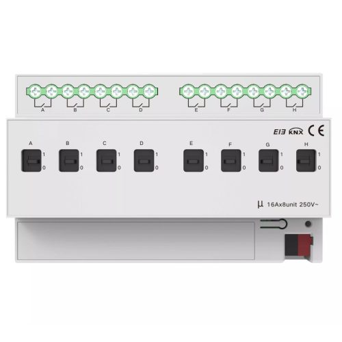 Akubela KNX 8 csatornás 16A -es relé modul 