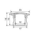 Modee Alumínium Profil LED Szalaghoz AP0003 (2020mm)