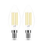 Modee LED Izzó Filament Gyertya C35 7W E14 360° 2700K (806 lumen) dimm. B2 ERP